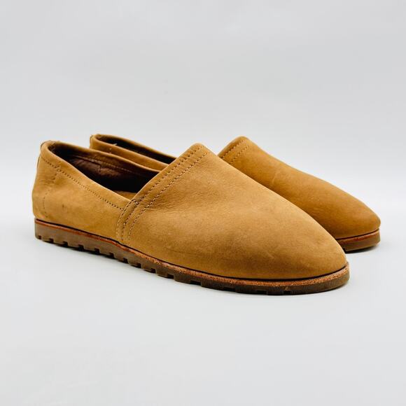 LL Bean Shoes Womens 7.5 Brown Leather Loafers Campo Casual Slip On Flats - Picture 2 of 13